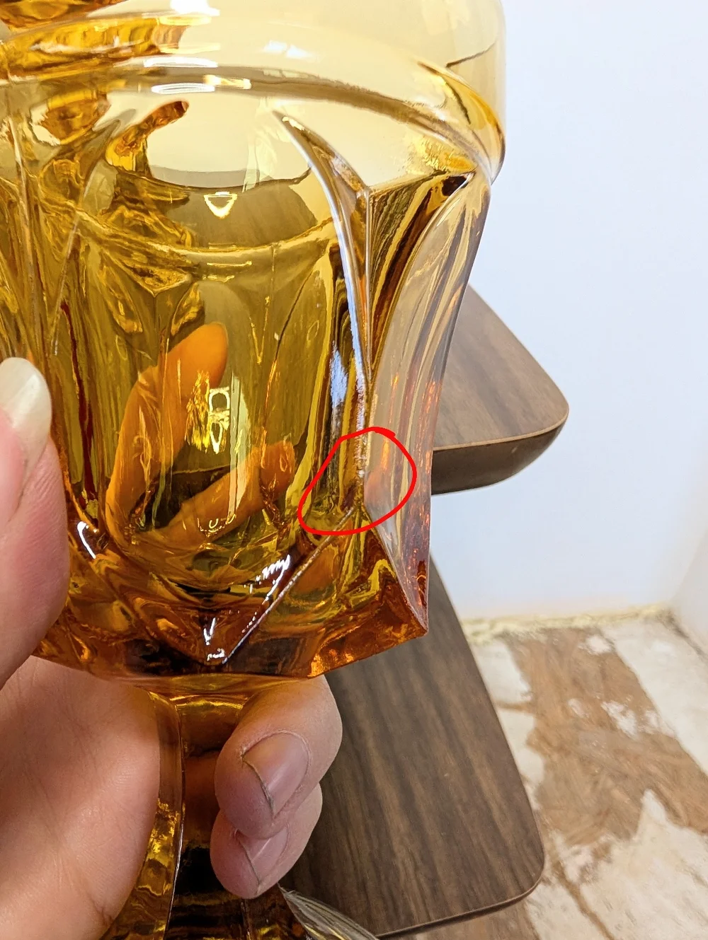 70s Honey Amber Fairfield Pattern By Anchor Hocking On The Rocks Goblet Set Of 6
